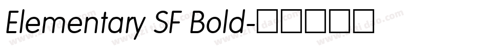 Elementary SF Bold字体转换